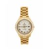Image 2 : ROLEX: Men's 18ky Rolex Oyster Perpetual DayDate watch; aftermarket bezel set with (34) rb diamonds,