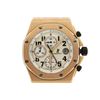Image 1 : WATCH: Men's 18kr Audemars Piguet Royal Oak Offshore Watch; Cream face, automatic, 3 sub diamonds, d