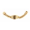 Image 3 : BRACELET: Men's 14ky ''EDWARDO'' diamond bracelet w/ attached curb link chain; cushion shaped ctr pl