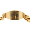 Image 4 : BRACELET: Men's 14ky ''EDWARDO'' diamond bracelet w/ attached curb link chain; cushion shaped ctr pl