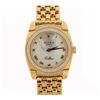 Image 1 : WATCH: Lady's 18ky Rolex Cellini Cestello diamond wristwatch; cushion case; white MOP dial with gold