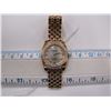 Image 6 : WATCH: Lady's 18ky Rolex Cellini Cestello diamond wristwatch; cushion case; white MOP dial with gold