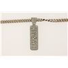 Image 2 : NECKLACE: [1] 10KWG Cuban link chain necklace, 28 1/2''s, 58.6 grams; and [1] 9-10KWG custom pendant