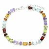 Image 2 : Natural Amethyst Citrine Garnet Peridot Topaz Bracelet