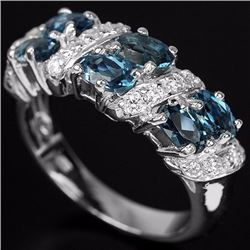 Natural London Blue Topaz 26 Carats Ring