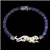 Image 1 : Natural Tanzanite C-Diopside Fire Opal Tiger Bracelet