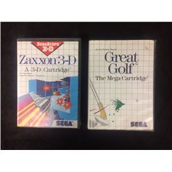 SEGA ZAXXON 3-D & GREAT GOLF (VIDEO GAMES)