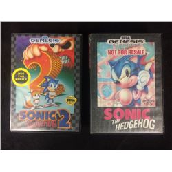 SEGA GENESIS SONIC 2 & SONIC THE HEDGEHOG (VIDEO GAMES)