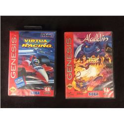 SEGA GENESIS VIRTUAL RACING & ALADDIN (VIDEO GAMES)