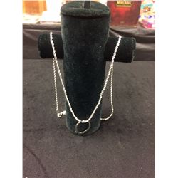 925 SILVER NECKLACE & RING LOT