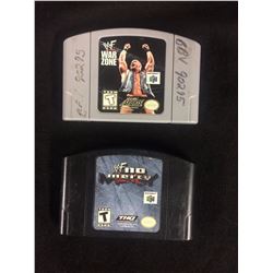 NINTENDO 64 VIDEO GAME LOT (WWF WARZONE, WWF NO MERCY)