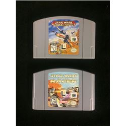 NINTENDO 64 VIDEO GAME LOT (STAR WARS ROGUE SQUADRON, STAR WARS EPISODE 1 RACER)