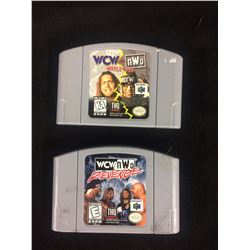 NINTENDO 64 VIDEO GAME LOT (WCW VS NWO WORLD TOUR, WCW/NWO REVENGE)