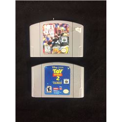 NINTENDO 64 VIDEO GAME LOT (NFL QB CLUB 98, TOY STORY 2)