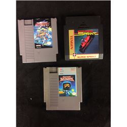 NINTENDO VIDEO GAME LOT (SUPER SPRINT, CAPTAIN SKYHAWK)