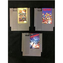 NINTENDO VIDEO GAME LOT (P.O.W, DR. MARIO, DEFENDER II)