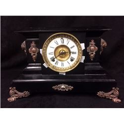 ANSONIA CLOCK CO. CA 1900 (ENAMELED IRON CASE)