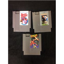 NINTENDO VIDEO GAME LOT (BASES LOADED, GOLF, RYGAR)