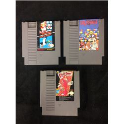 NINTENDO VIDEO GAME LOT (MARIO/BROS, DR. MARIO, ROGER RABBIT)