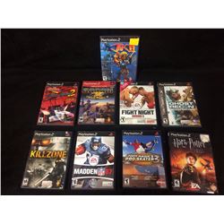 PLAYSTATION 2 VIDEO GAME LOT (SOCOM NAVY SEALS, FIGHT NIFHT RD 3, GHOST RECON & MORE...)