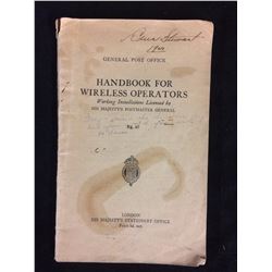 (GENERAL POST OFFICE) HANDBOOK FOR WIRELESS OPERATORS