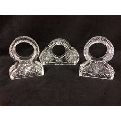 CRYSTAL TIME PIECE HOLDERS LOT