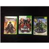 Image 1 : XBOX & XBOX 360 VIDEO GAME LOT (CALL OF JUAREZ, MMA, HALO COMBAT EVOLVED)