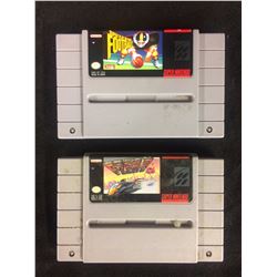 SUPER NINTENDO VIDEO GAME LOT (SUPER PLAY ACTION FOOTBALL, F-ZERO)