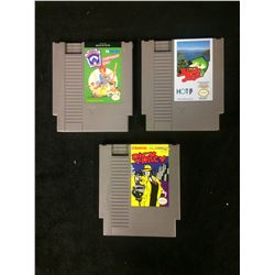 NINTENDO VIDEO GAME LOT (LITTLE LEAGUE BASEBALL, BLACK BASS, DICK TRACY)