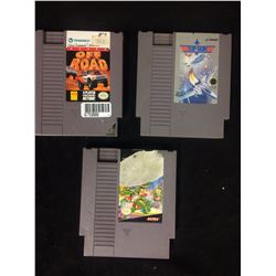 NINTENDO VIDEO GAME LOT (OFF ROAD, TOP GUN, TEENAGE MUTANT NINJA TURTLES)