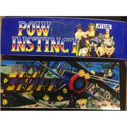 POW INSTINCT & SKY SHARK ARCADE GLASS