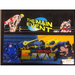 THE MAIN EVENT & CYBER POLICE ARCADE GLASS