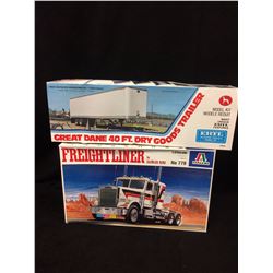 MODEL KIT LOT (FREIGHTLINER NO 779, GREAT DANE 40 FT. DRY GOODS TRAILER)