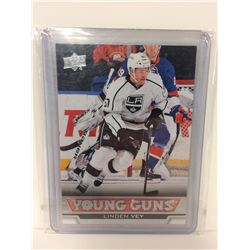 2013-14 Upperdeck Young Guns rookie card # 465 Linden Vey
