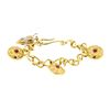 Image 1 : Diamond and Ruby Greek Motif Bracelet - 14KT Yellow Gold