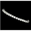 Image 2 : 7.15 ctw Diamond Bracelet - 18KT White Gold
