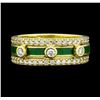 Image 2 : 0.53 ctw Diamond Band With Insert - 18KT Yellow Gold