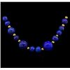 Image 2 : Lapis Necklace - 14KT Yellow Gold