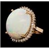 Image 1 : 24.13 ctw Opal and Diamond Ring - 14KT Rose Gold