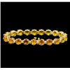 Image 2 : 14KT Yellow Gold 21.40 ctw Yellow Sapphire and Diamond Bracelet
