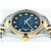 Image 3 : Rolex Two-Tone Diamond Blue Vignette and Sapphire DateJust Men's Watch