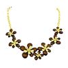 Image 2 : Flower Hand Painted Necklace - Gold Plated
