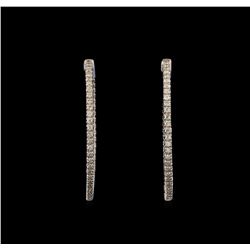 14KT White Gold 1.33 ctw Diamond Earrings