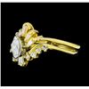 Image 1 : 0.75 ctw Diamond Ring and Band - 18KT Yellow Gold