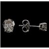 Image 2 : 14KT White Gold 0.59 ctw Diamond Stud Earrings
