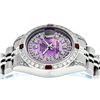 Image 8 : Rolex Ladies SS Diamond Lugs Purple MOP VS Diamond And Ruby Datejust Wristwatch