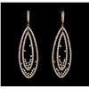 Image 1 : 14KT Rose Gold 3.75 ctw Diamond Earrings