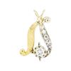 Image 1 : 0.20 ctw Diamond Pendant - 14KT Yellow and White Gold