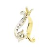 Image 2 : 0.20 ctw Diamond Pendant - 14KT Yellow and White Gold