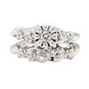 Image 2 : 0.35 ctw Diamond Ring - 14KT White Gold
